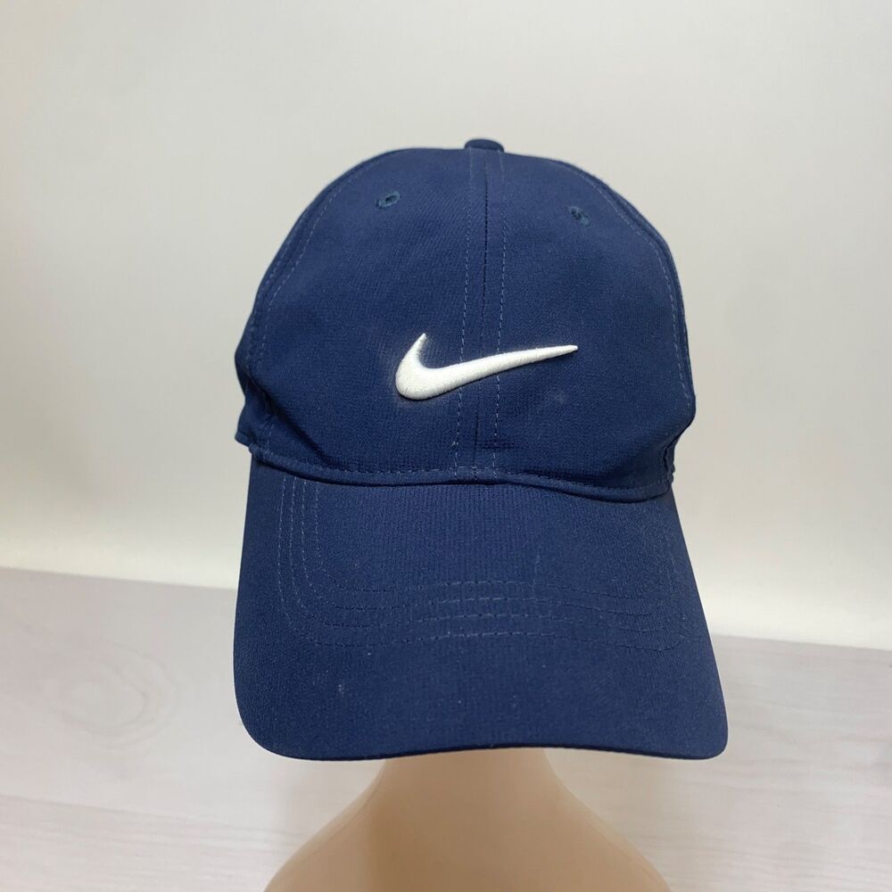 Nike Golf Dri-Fit Strapback Hat Blue One Size Adjustable Embroidered Swoosh